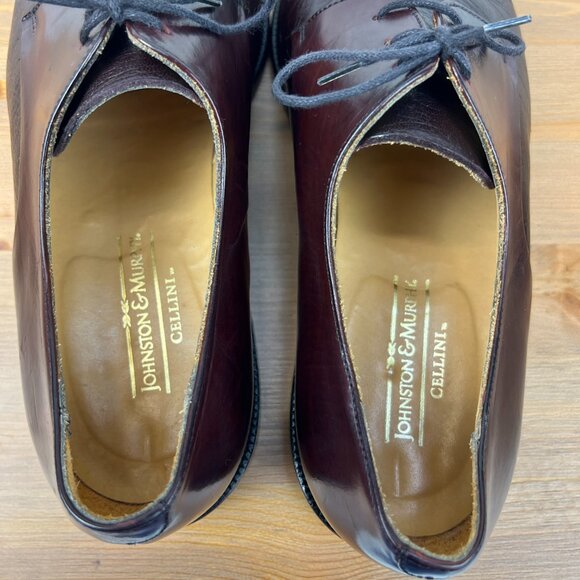 JOHNSTON & MURPHY CELLINI DEERSKIN CAPTOE Derby SIZE 9.5 M - MADE IN ITALY - Picture 10 of 14